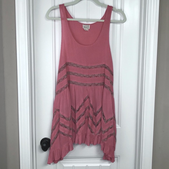 FP Voile & Lace Trapeze Slip peach colored. - Picture 4 of 5